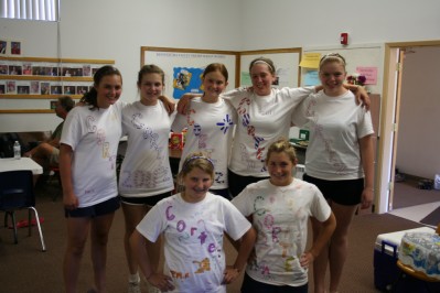 Youth Girls with Decorated T-shirts